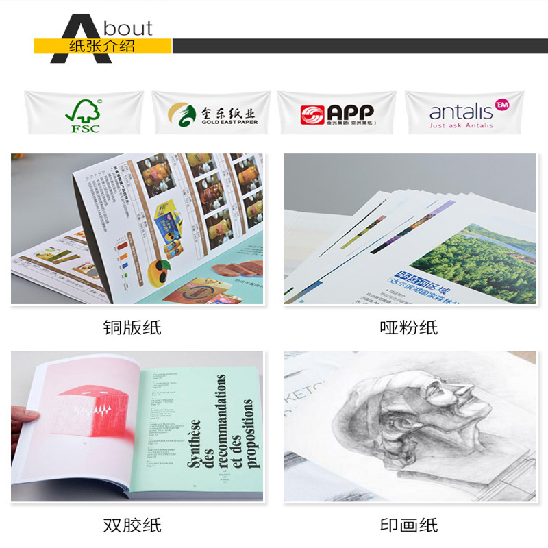 Guangdong Printing manufacturer enterprise album company brochure design manual Magazine hardcover album book printing