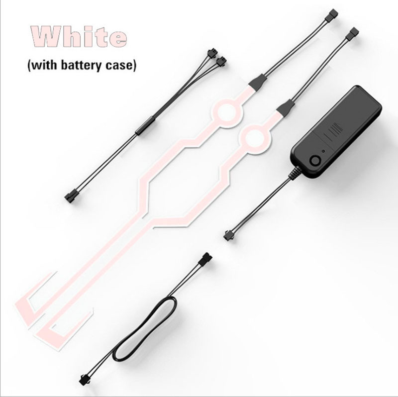 Helmet Light Strip Manufacturer in Stock 5V Rechargeable Driver One Tray Four Light Strips Helmet El Light Strips