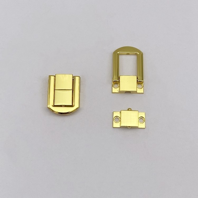 Hardware Japanese Buckle Small size zinc alloy jewelry gift box antique golden Taiping buckle square buckle luggage lock