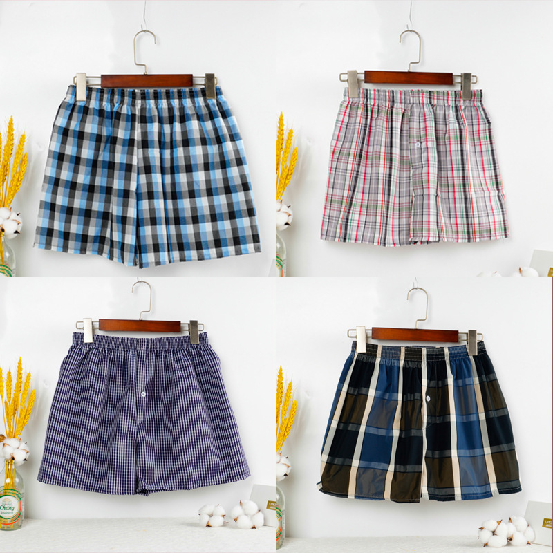 Летние пижамные шорты оптовая продажа свободные мужские домашние брюки клетчатые брюки Arrot боксеры из полиэстера