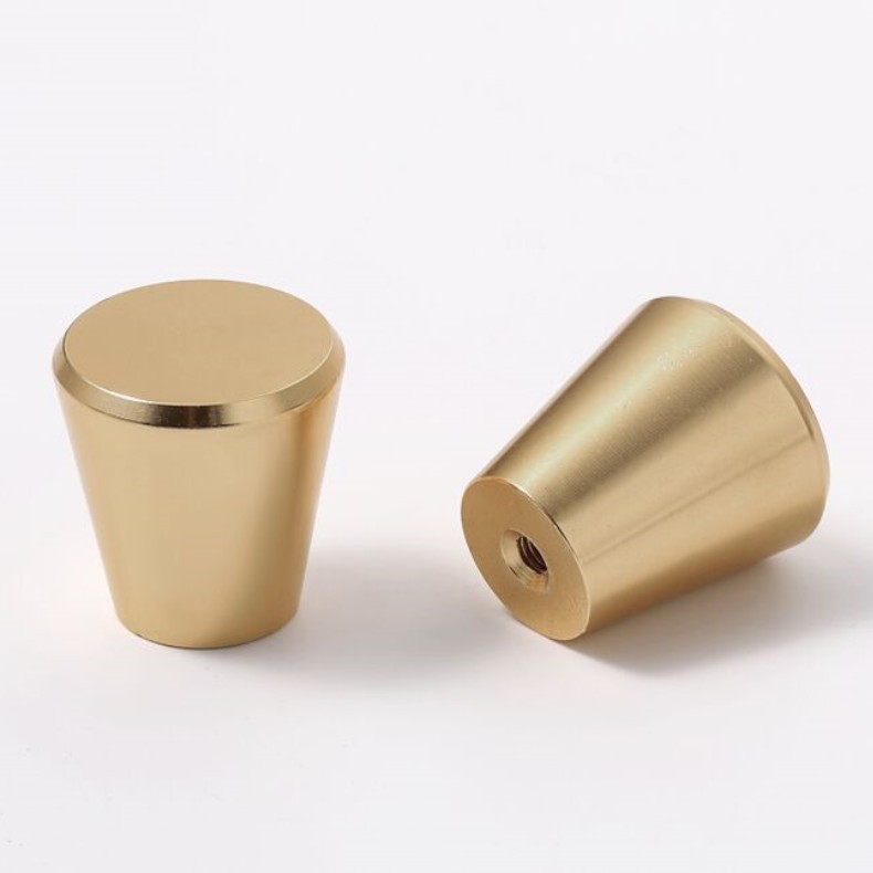 Aluminum Alloy Round Single Hole Handle Gold Cabinet Drawer Wardrobe Door Handle Black Simple Furniture Hardware Handle