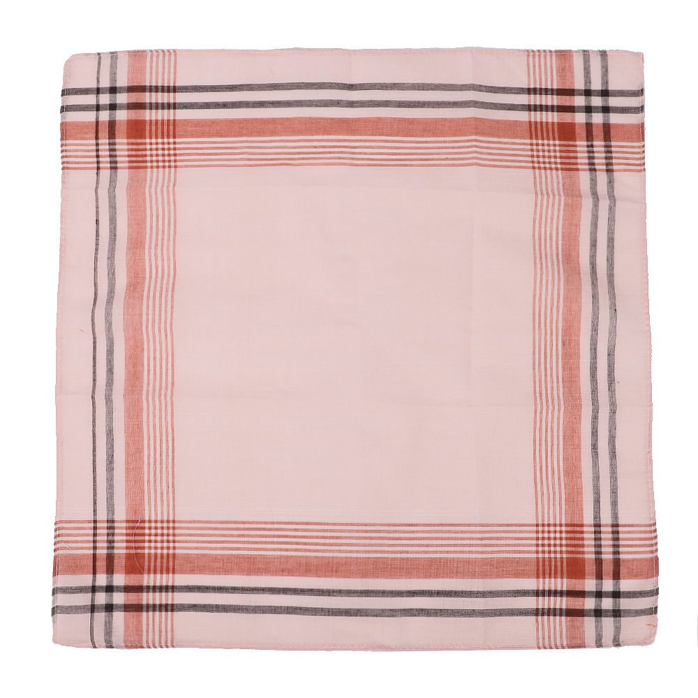 Cross-border men's shades mixed color plaid striped handkerchief polyester cotton handkerchief pocket towel old-fashioned nostalgic classic small handkerchief