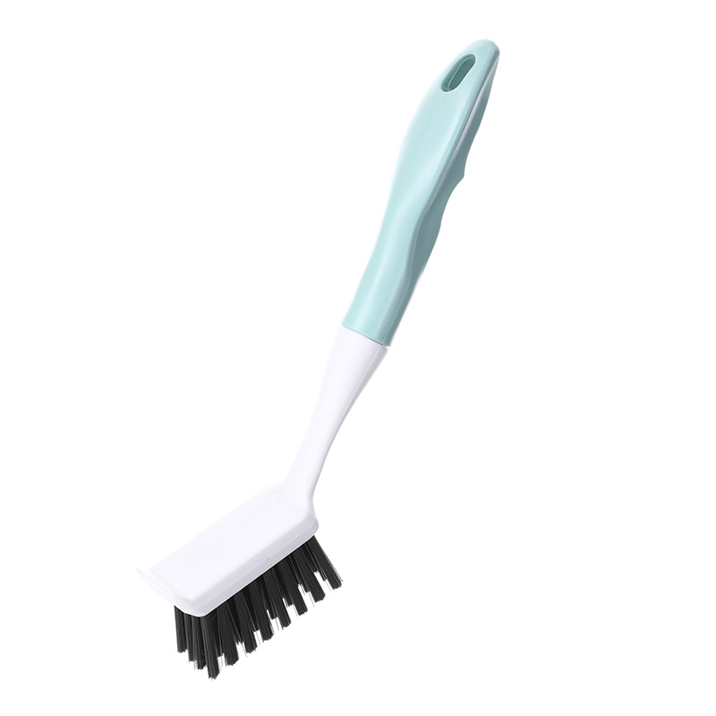 Square Head Brush with Spatula, Multifunctional Kitchen Dual-Use Dish Brush with Extended Handle, Gentle on Hands, with Spatula Feature