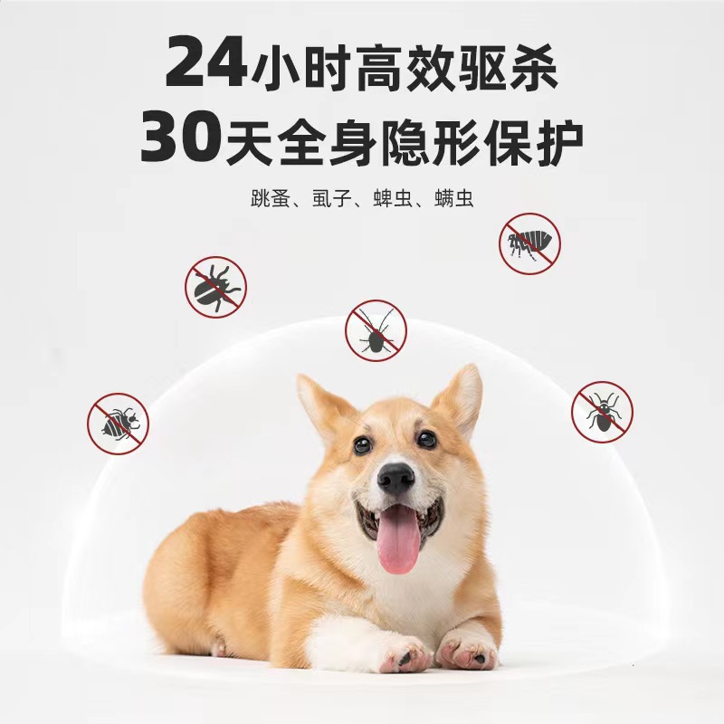 Kunodeji Upgraded Flea and Tick Drop Ling Fepredronil Drops for Dogs and Cats External Flea, Lice, Mites and Ticks