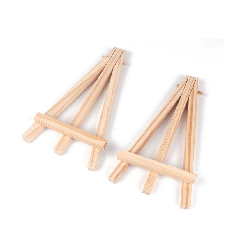 Solid wood triangle easel display stand mini pine desktop stand digital oil painting small stand painting easel decoration stand
