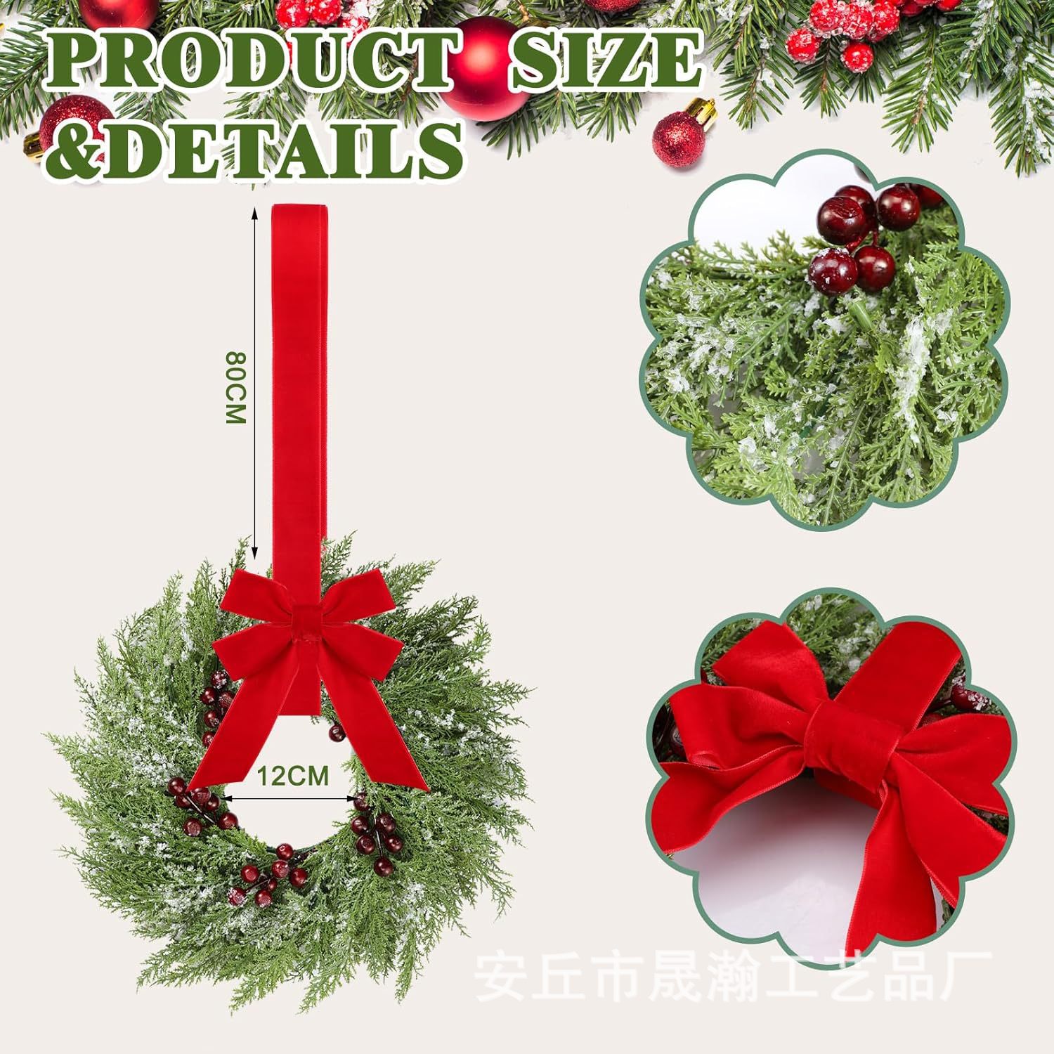 Amazon Christmas Wreath Decoration Candle Wreath Decoration Farmhouse Wreath Decoration Artificial Christmas Decoration