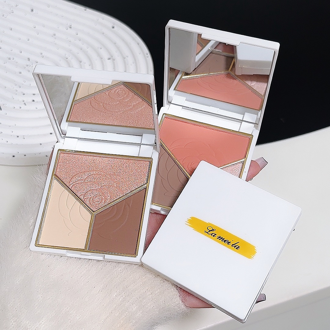 [Экспорт/Кросс-граничный lameila только] Осветляющий румяна, тень для носа три в одном, матовая, перламутровая 5097