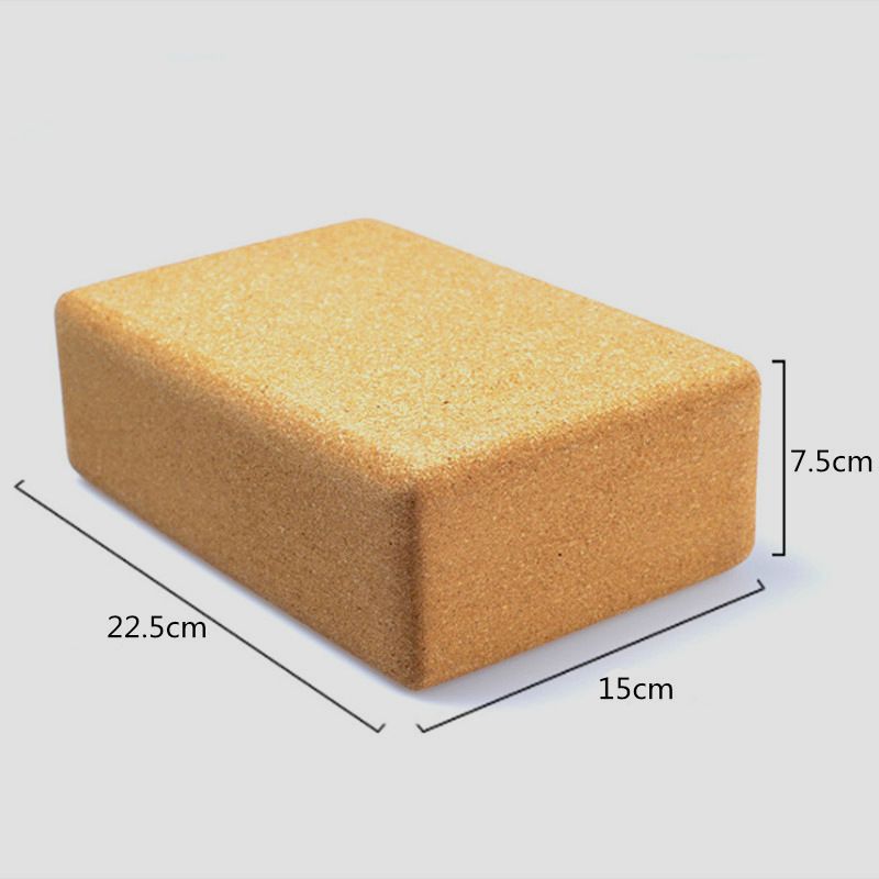 New Non-Slip Cork Brick 469 High Density Natural Coarse Particle Cork Hot Selling Professional Fitness Yoga Brick Wholesale