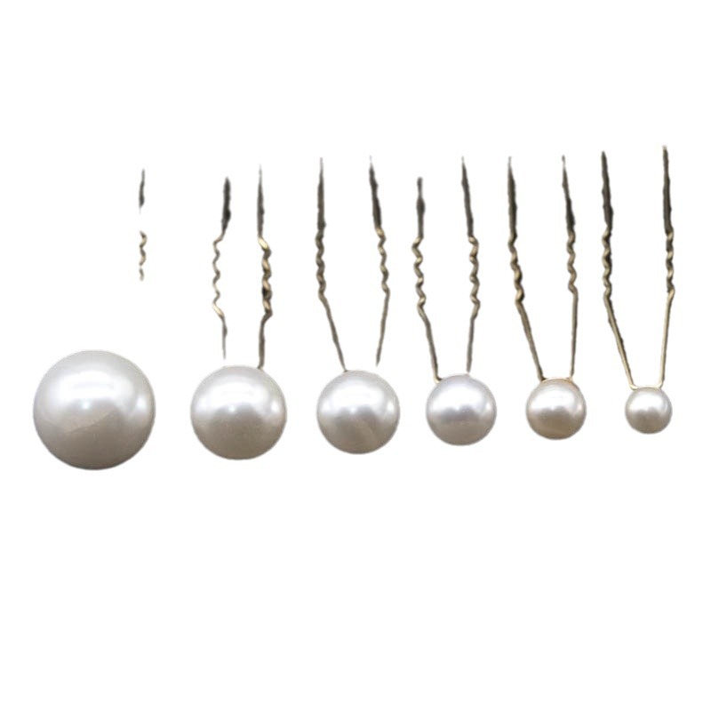 Pearl Hairpin Hair Clip Bride Hair Disc Hairpin U-shaped Clip Hair Pin Performance Headwear Embellished Hanfu Hair Accessories Vintage