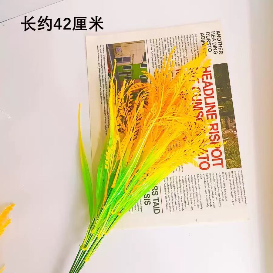 Wheat Ears, Rice, Rice, Artificial Flowers, Barley Artificial Decorations, Opening Artificial Flower Props, Entrance Hall Living Room Decorations
