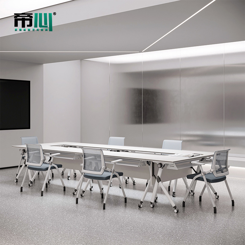 Folding Conference Table Training Table and Chair Combination Training Room Conference Room Splicing Removable Activity Foldable Conference Table