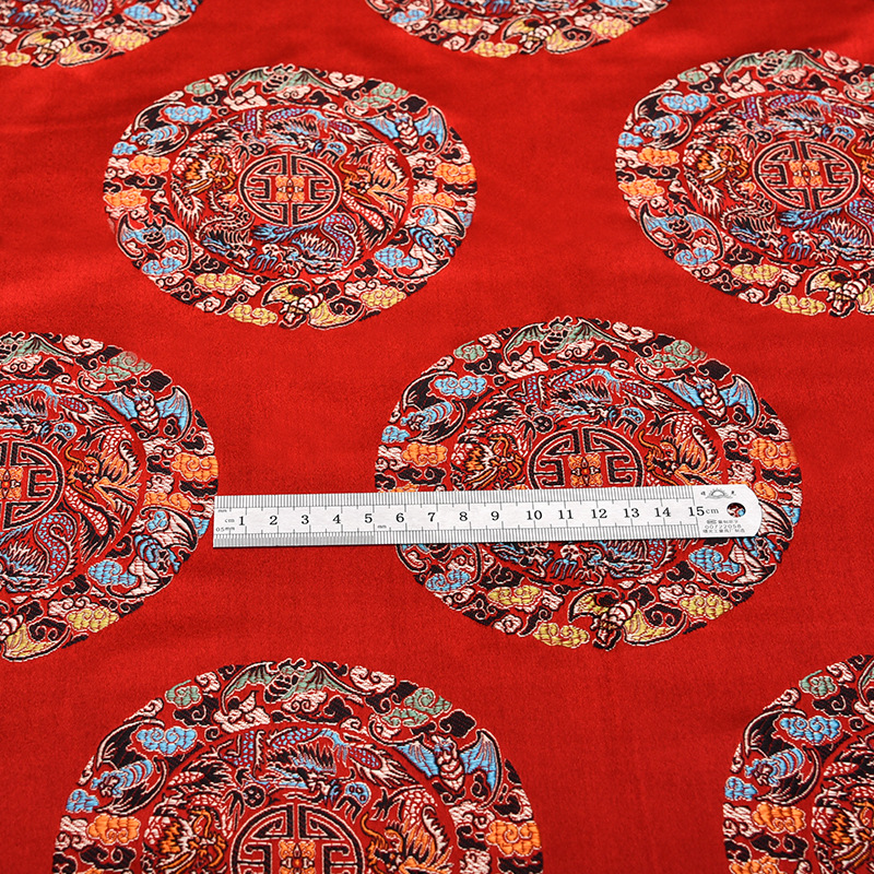 150 Imitation Silk Brocade Fabric Wulong Tuan Silk Fabric Rosewood Sofa Cushion Cloth Craft Decorative Cloth