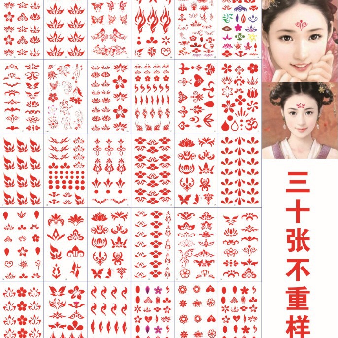 Tattoo stickers wholesale children's cartoon Hyun-a series of fresh small pattern tattoo stickers bronzing luminous tattoo stickers set