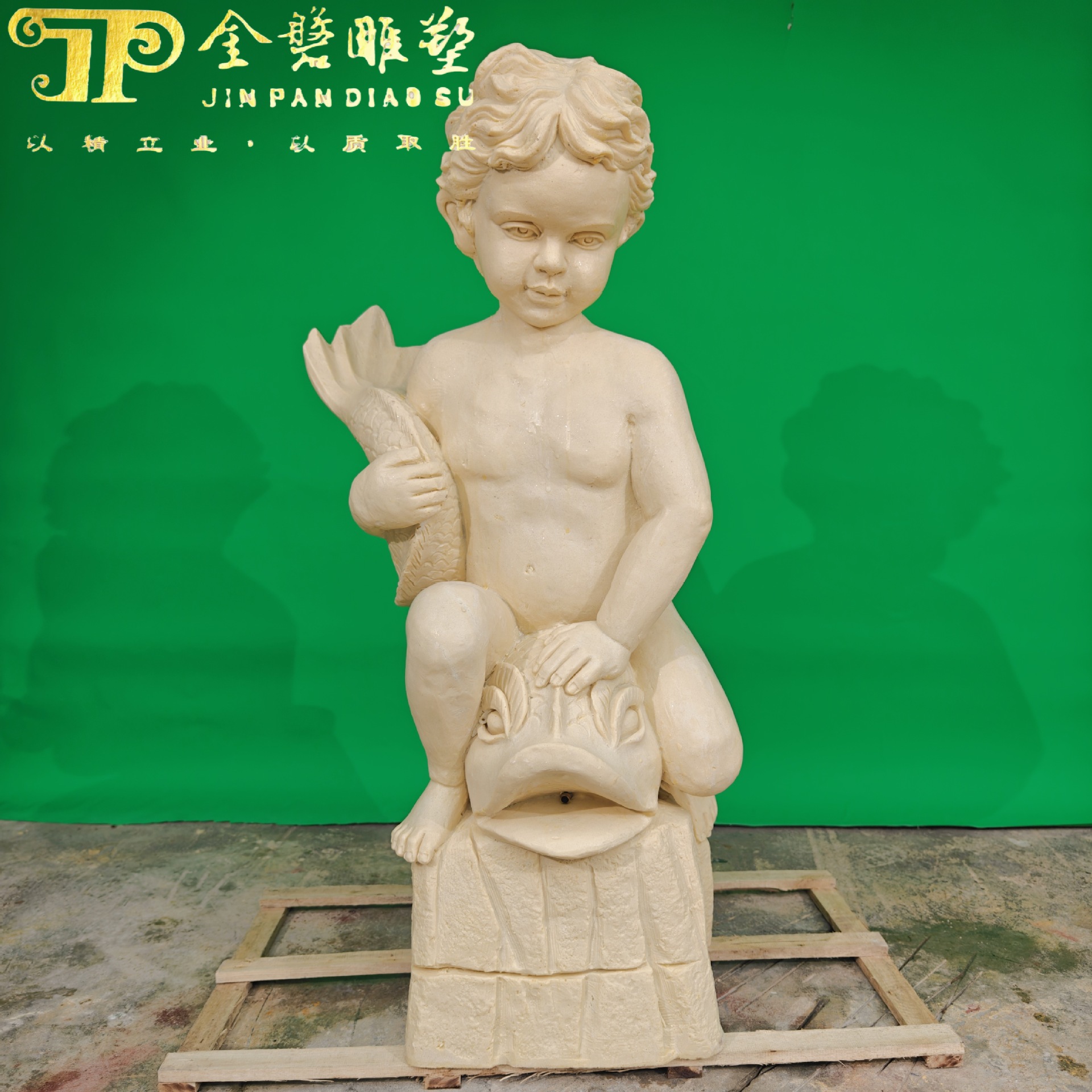 Factory Direct Sales Fiberglass Sandstone Magnesium Mud Cement Angel Doll Courtyard Garden Art Ornaments Statue Sculptures