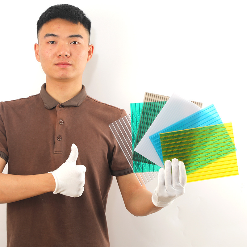 Manufacturer Wholesale Sunshine Board 4mm 6mm Transparent Polycarbonate Hollow Transparent Tile Sun Room Canopy Lighting Pc Board