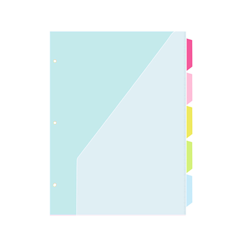 Cross-border New US Regulations Folder Loose-leaf Separator Folder Creative 5-color Office Stationery Separator 35C