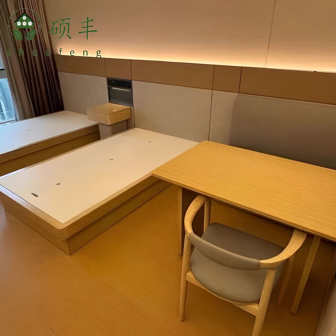 Full Set of Furniture for 5.0 Star Hotel Standard Rooms, Suitable for Guesthouses and Apartments, Including Bed Frames and Bed Boxes, Factory Custom-Made High-End Customization