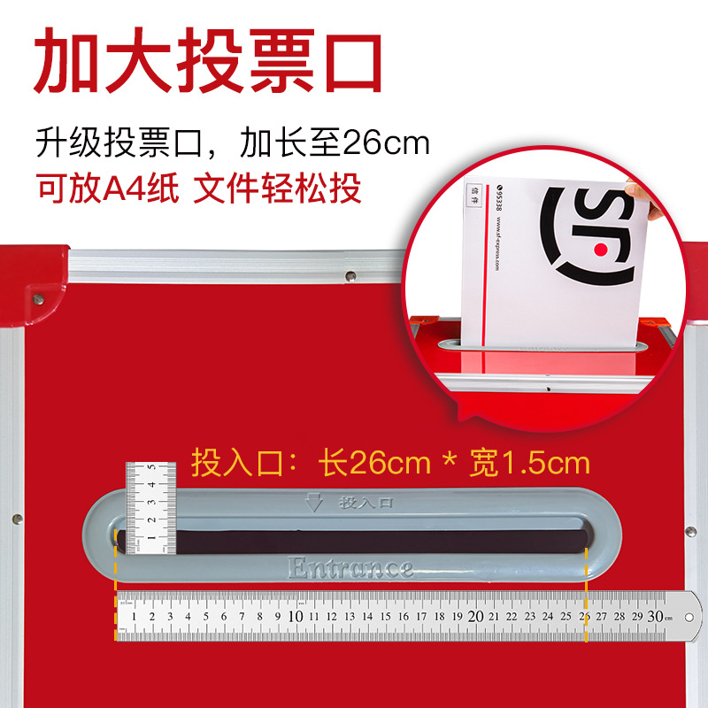 Aluminum Alloy Ballot Box Portable Election Box Landing General Election Ballot Box with Lock Transparent in stock Source Factory