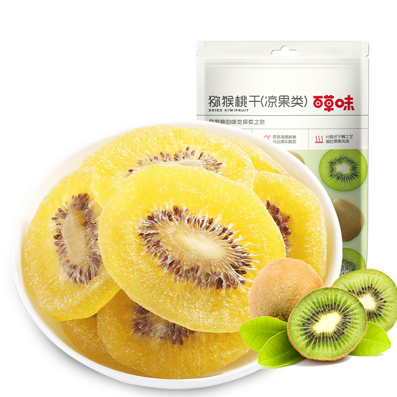Baicaowei Dried Kiwi 108g Freeze-Dried Kiwi Slices Snack Freeze-Drying Process