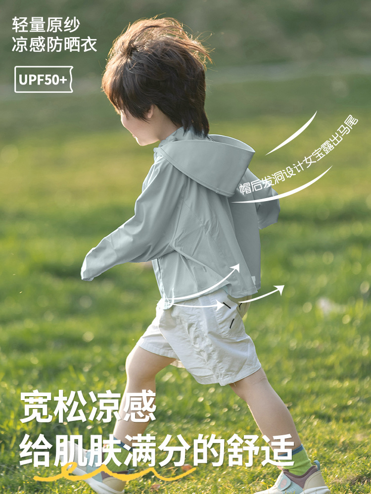 Children's Sun Protection Clothing 2025 Summer New Style Anti-Uv Ice Silk Breathable Sun Protection Clothing Air-Conditioned Shirt Jacket for Boys and Girls