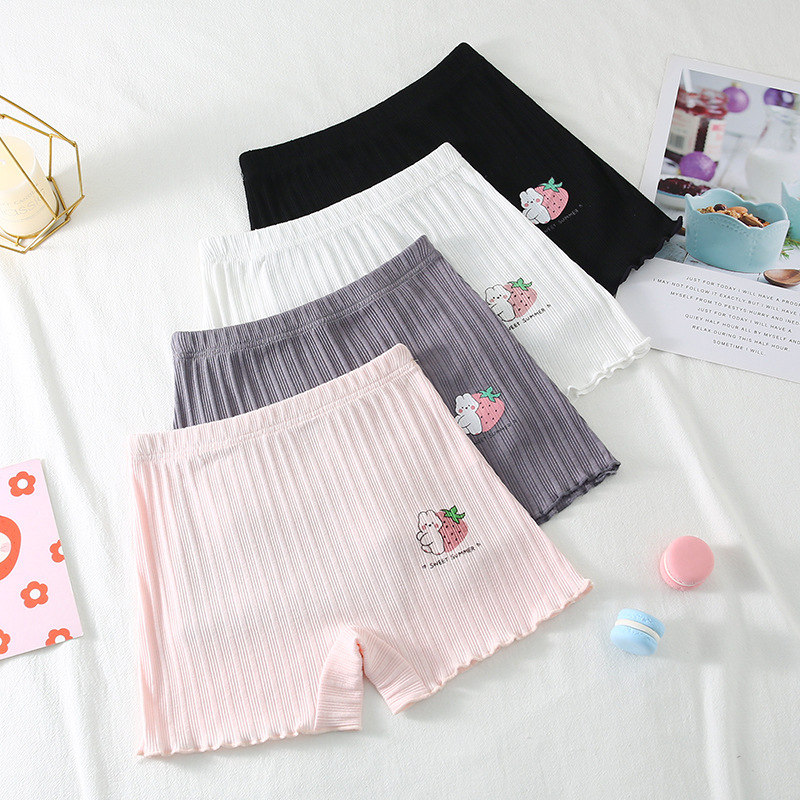 Pure Cotton Girls' Underwear Safety Pants for Students Middle and Large Children's Little Baby Girls' Anti-running Light Shorts Mid-waist Base for Girls