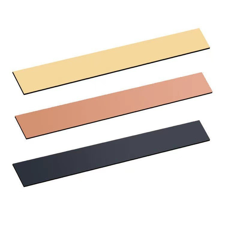 Stainless steel flat self-adhesive decorative line background wall black titanium ceiling modeling edge closing edge beauty edge covering ugly strip
