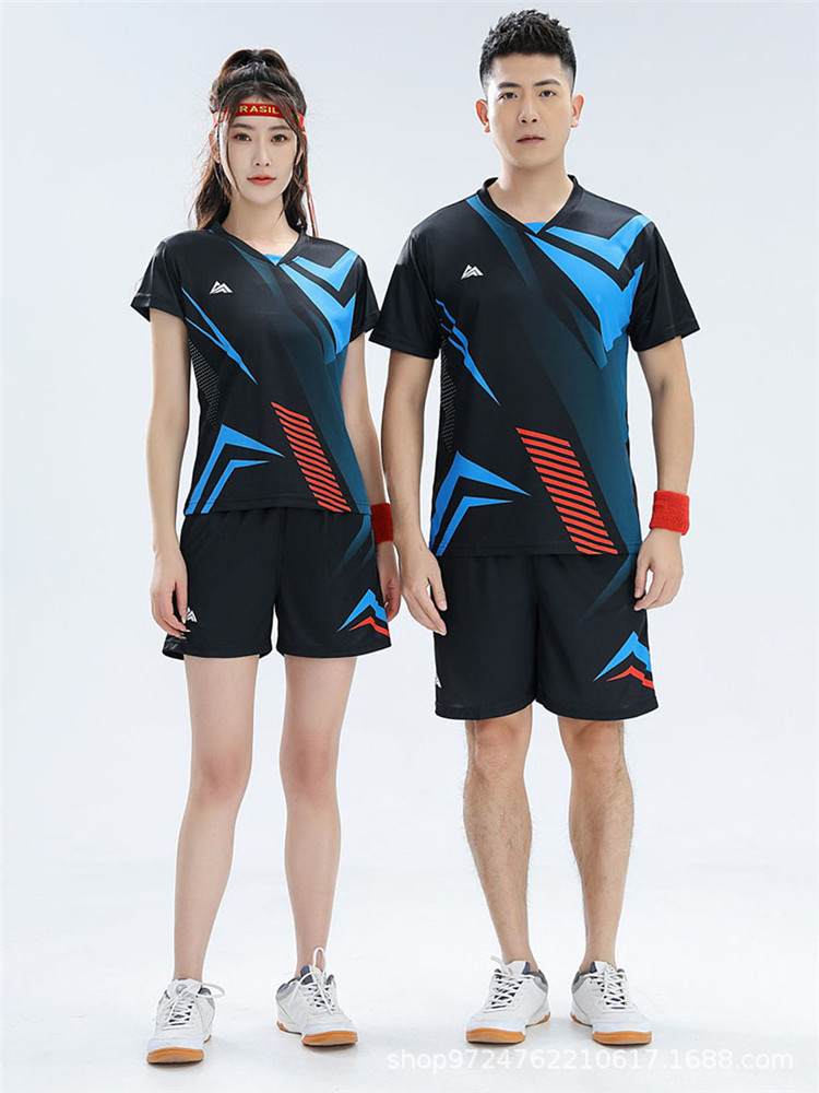 New Short-sleeved volleyball suit men's and women's summer quick-drying team uniform breathable collarless volleyball suit for competition printing