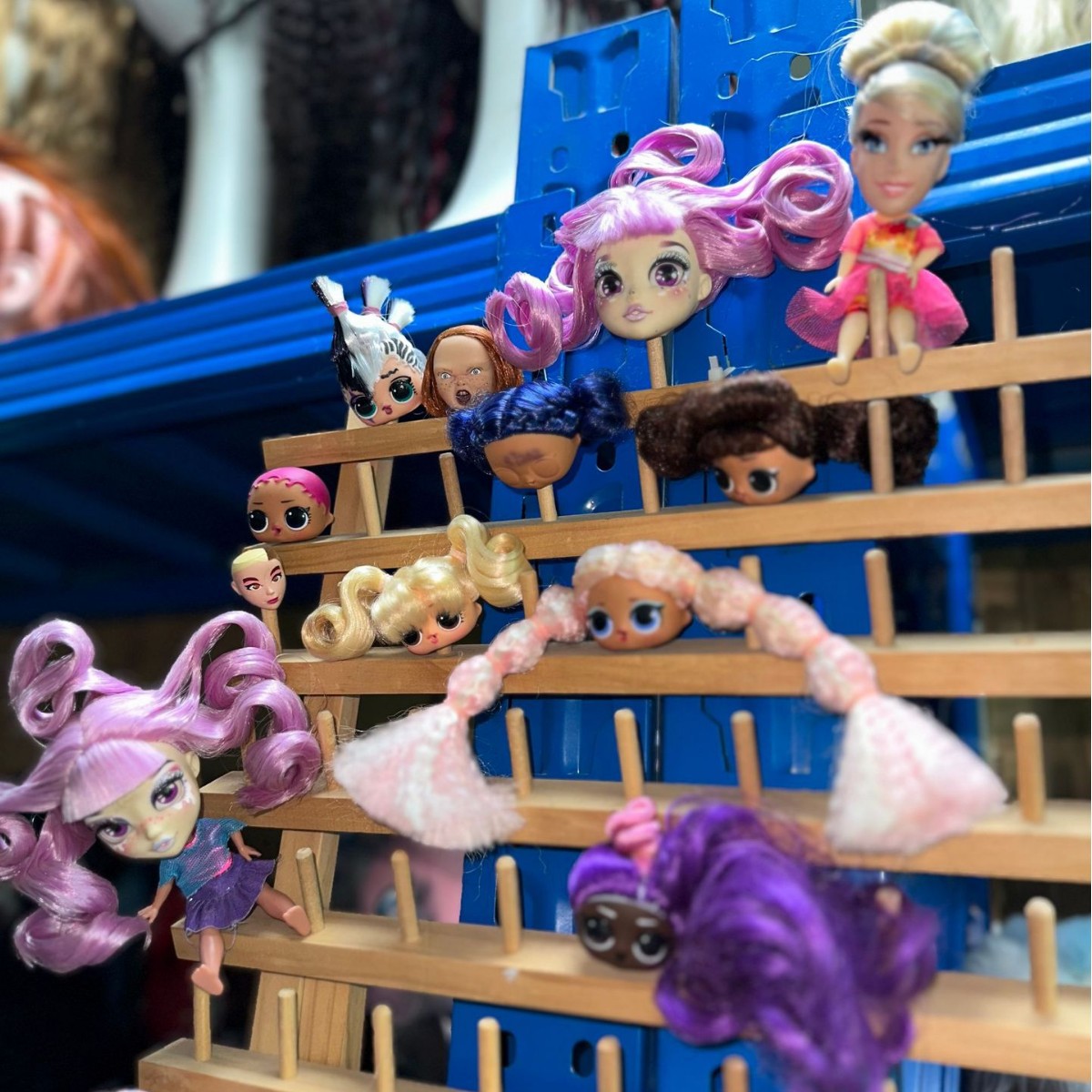 Индивидуальные волосы из нейлона, резиновый парик для кукол, обработка пересадки волос