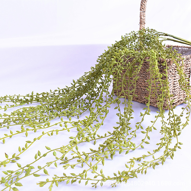 Simulated Flower Lover's Tears Buddha Beads Succulents Indoor Hanging Wall Hanging Green Plant Spider Plant Wall Ceiling Decoration