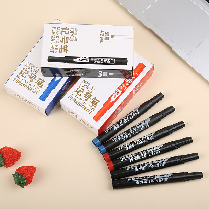Oily marker black big head pen red logistics packaging pen color blue marker stationery marker