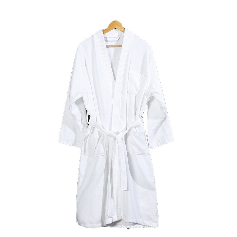 Five-star hotel cut velvet bathrobe source factory wholesale hotel guesthouse high-end homestay beauty salon adult bathrobe