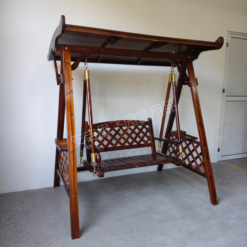 Деревянное подвесное кресло для улицы, двойное кресло-качалка