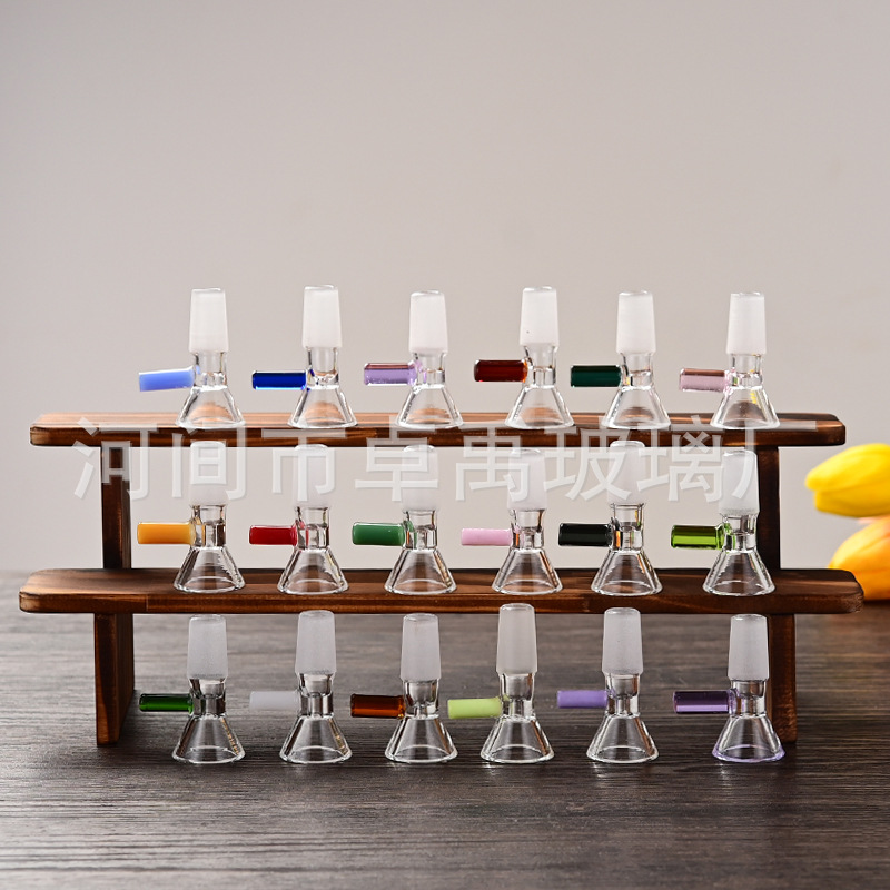 Glass Pipe Hookah Glass Bell Mouth Cross-Border High Borosilicate Glass Products 14mm Smoking Accessories Cigarette Holder Funnel Accessories