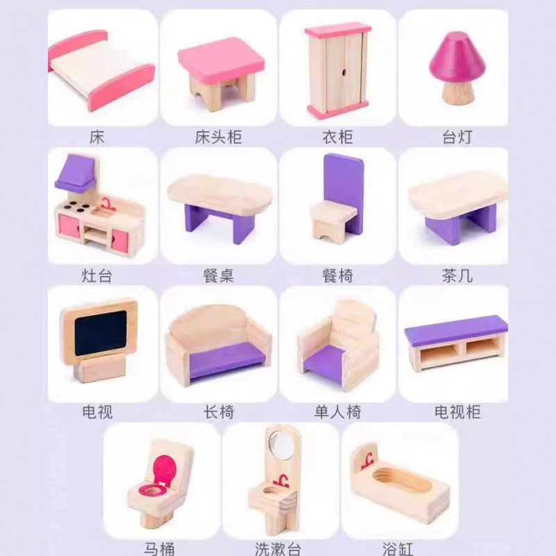 Children's Toy House Diy Cottage Girl's Gift Three-layer Playhouse Princess Villa Disassembly Doll House Toy