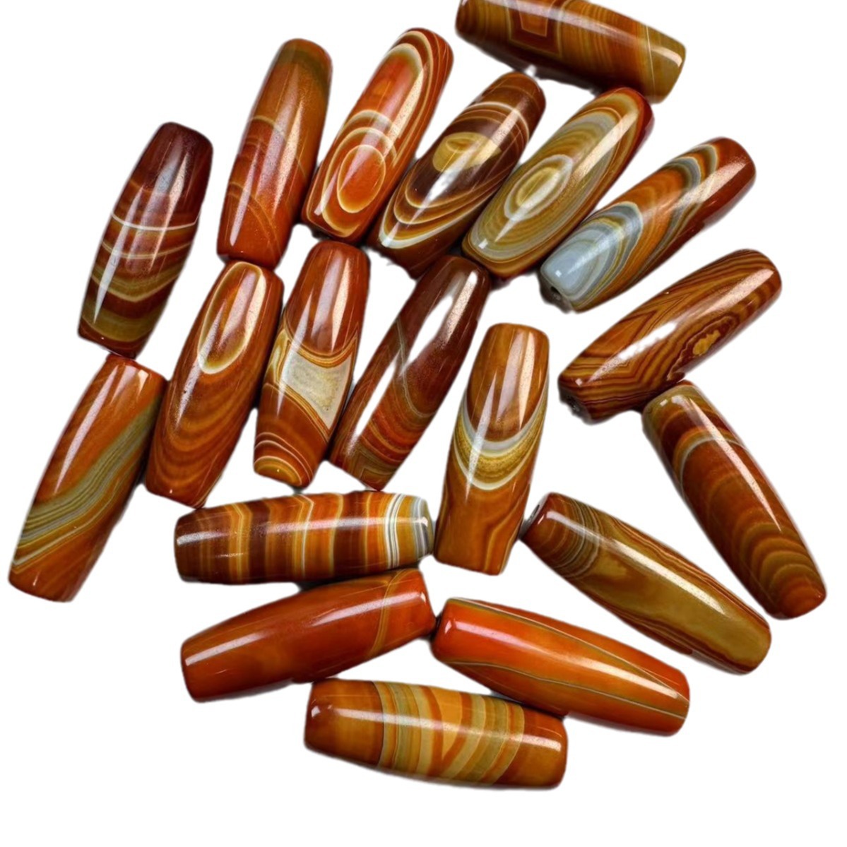 Agate Wholesale Natural Agate Warring States Red Sweater Chain Pendant Sweater Chain Pendant Randomly Sent Inlaid Southern Red Agate