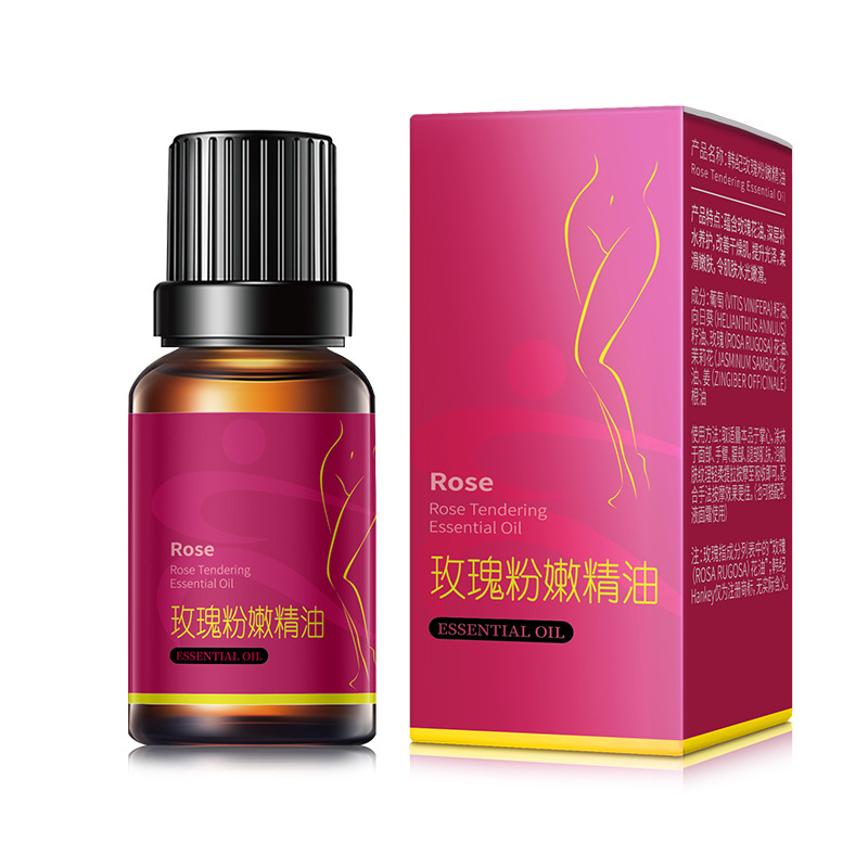 Hanji Rose Pink Massage Essential Oil Women's Private Part Care Moisturizing Desalination Melanin Removal Massage Maintenance Essential Oil
