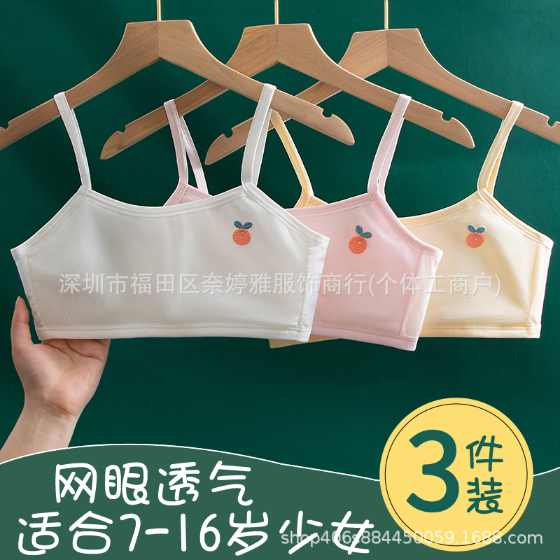 Girls' underwear development period summer thin primary school children 8-10-12-15 years old junior high school students little girl vest bra
