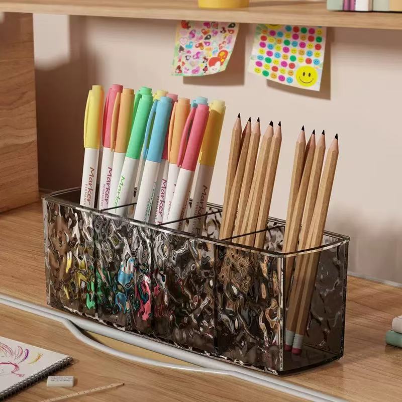 Cosmetics Storage Box, Dressing Table Storage, Plastic Transparent Acrylic Square Light Luxury Desktop Custom Compartment Box