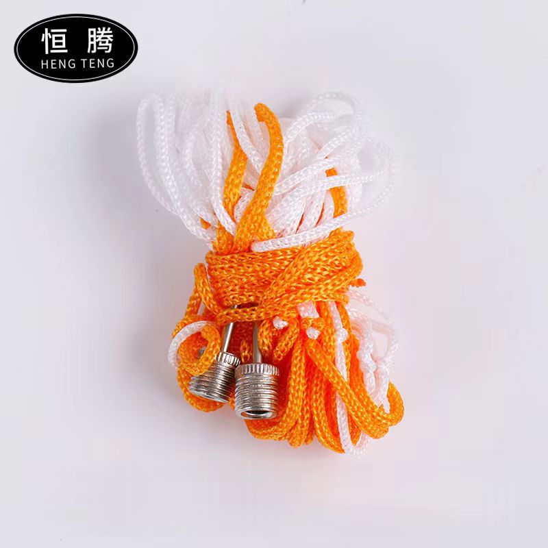 Woven Orange and White Net Bag Ball Gift Net Bag Inflatable Needle Combination Set Metal Inflatable Air Needle