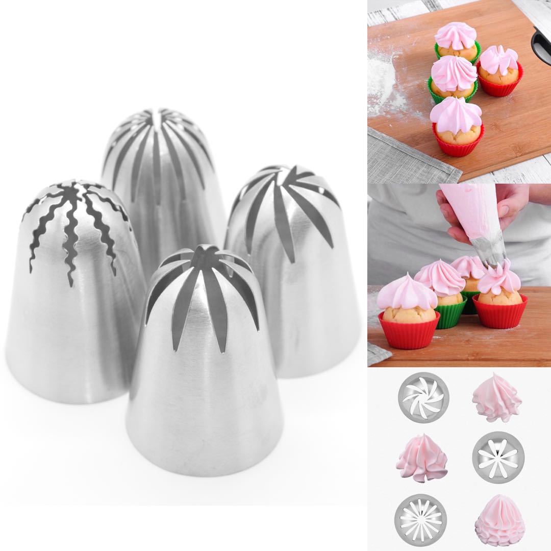 1M6 Tooth Cake Decorating Cookie Rose Baking DIY Tool Medium 304 Stainless Steel Decorating Mouth Medium