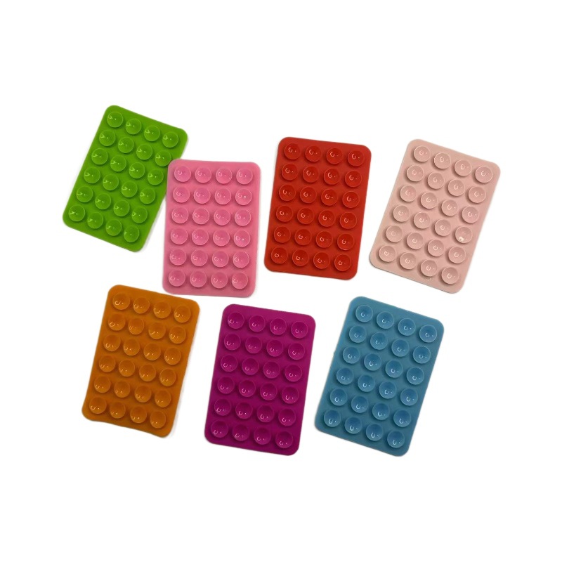 Manufacturer's Hot-Selling Silicone Phone Holder with 24 Square Suction Cups, 6.8g, Multifunctional Single-Sided mm Adhesive Suction Cup