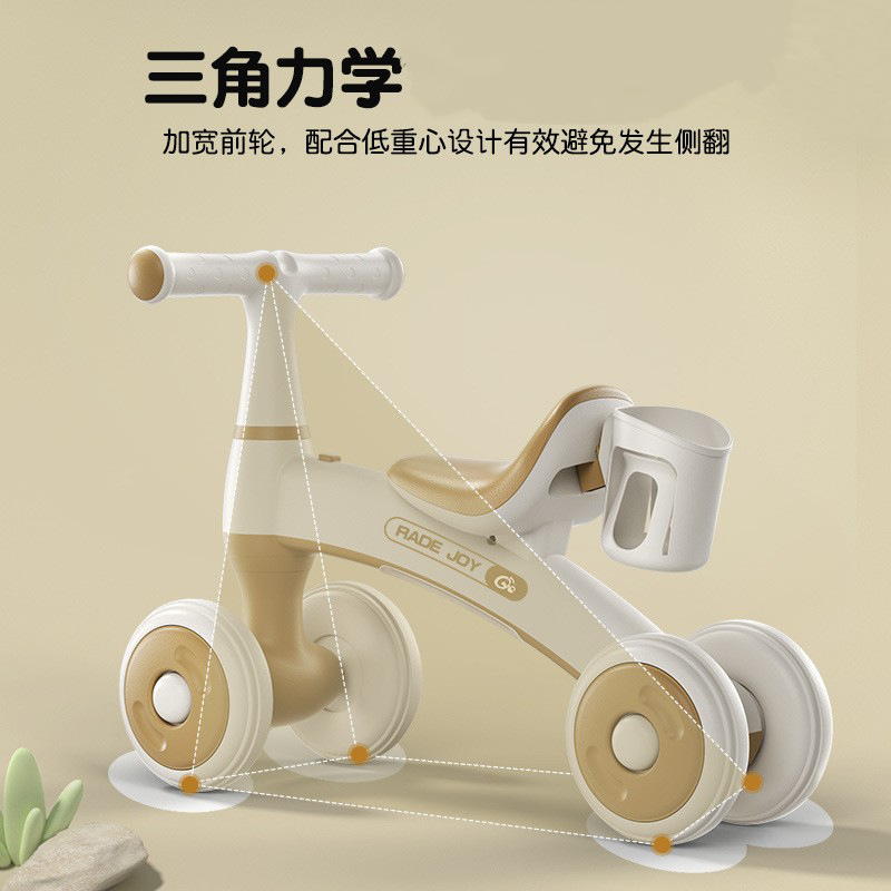 New Kidsren's Balance Car Baby Toddler 1-3 Years Old Entry-Level Kids Baby Scooter Four-Wheel Skateboard