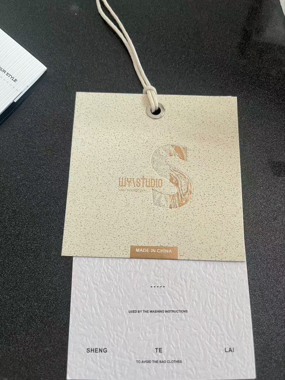 Casual Style National Trend Hanging Tag Special-Shaped Trendyy Clothing Design Hanging Tag Toy Jewelry Universal High-End Hanging Card Certificate