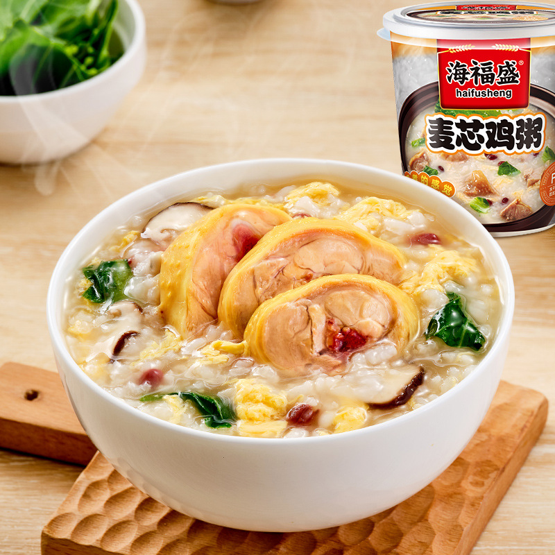 Haifusheng breakfast instant porridge freeze-dried lazy instant instant instant brewing food preserved egg lean meat breakfast nutrition Cooking-free