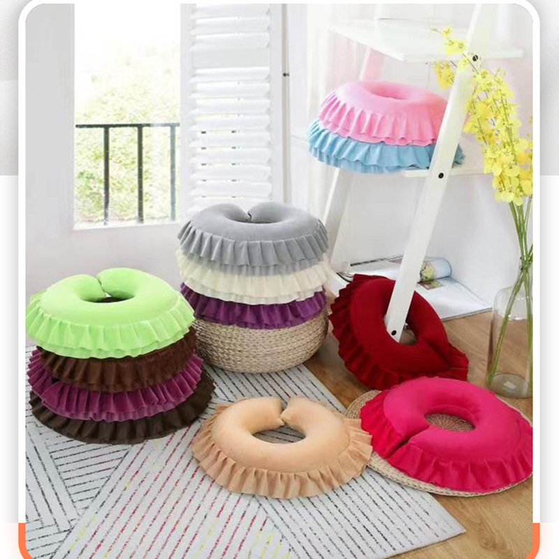 Beauty Salon Pillow Short Plush U-shaped Pillow Massage Massage Face Protection Pillow Body Beauty Cervical Spine Face Pillow Removable and Washable Pillow