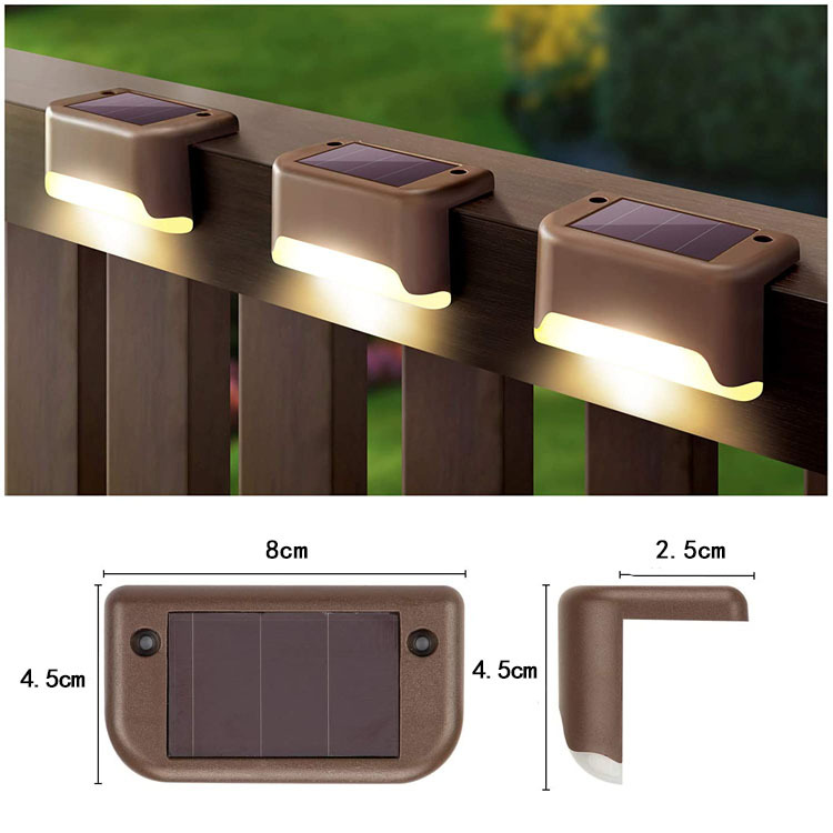 Outdoor solar staircase light courtyard balustrade light decorative landscape 1LED step 7 word light waterproof solar light