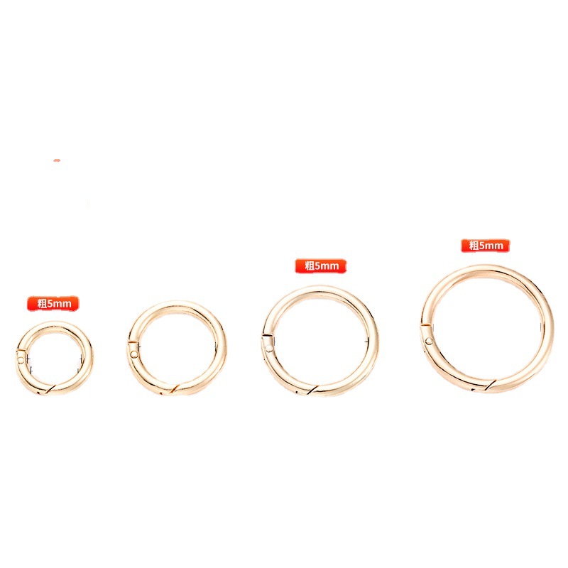 Spring ring round opening hardware accessories metal key hook buckle bag strap adjustable buckle a large number of in stock