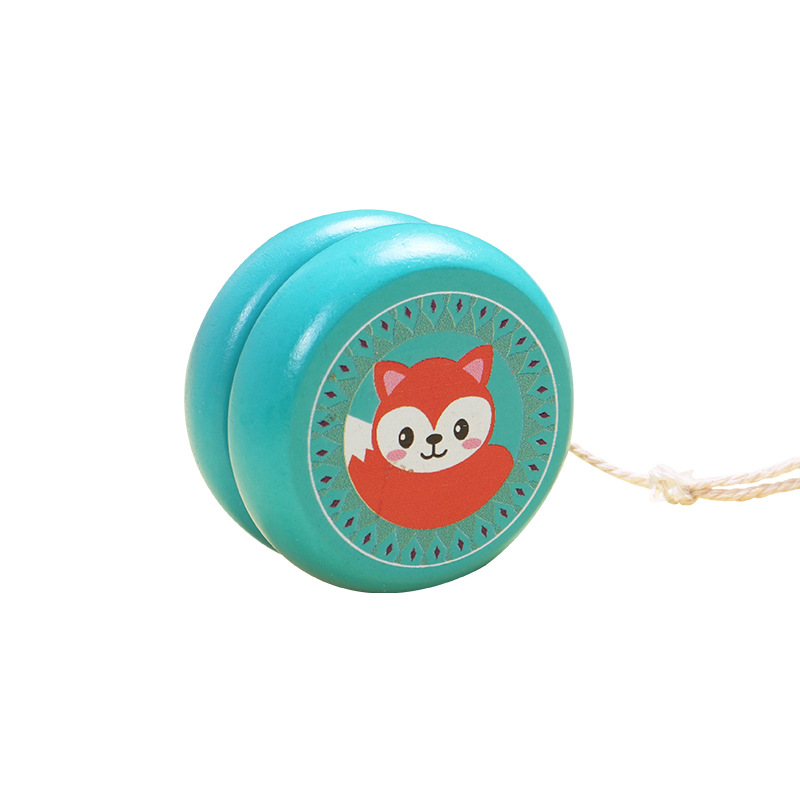 Cute wooden yo-yo children cartoon animal yo-yo fancy swing classic nostalgic prize gift wholesale