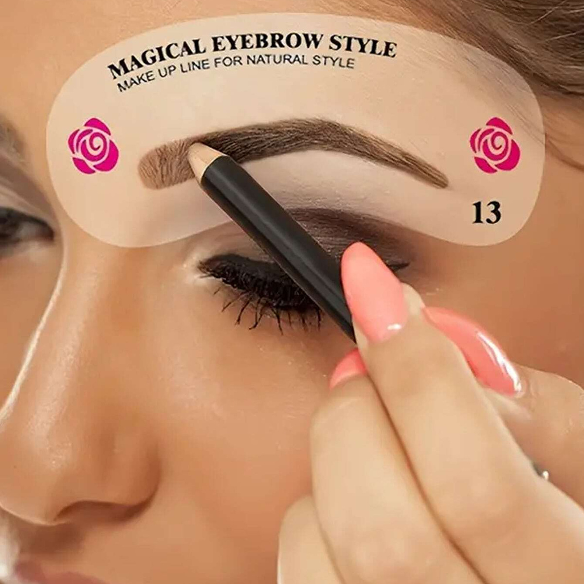 Cross-border hot selling novice eyebrow repair artifact 24 suit eyebrow card thrush auxiliary beauty makeup tools wholesale