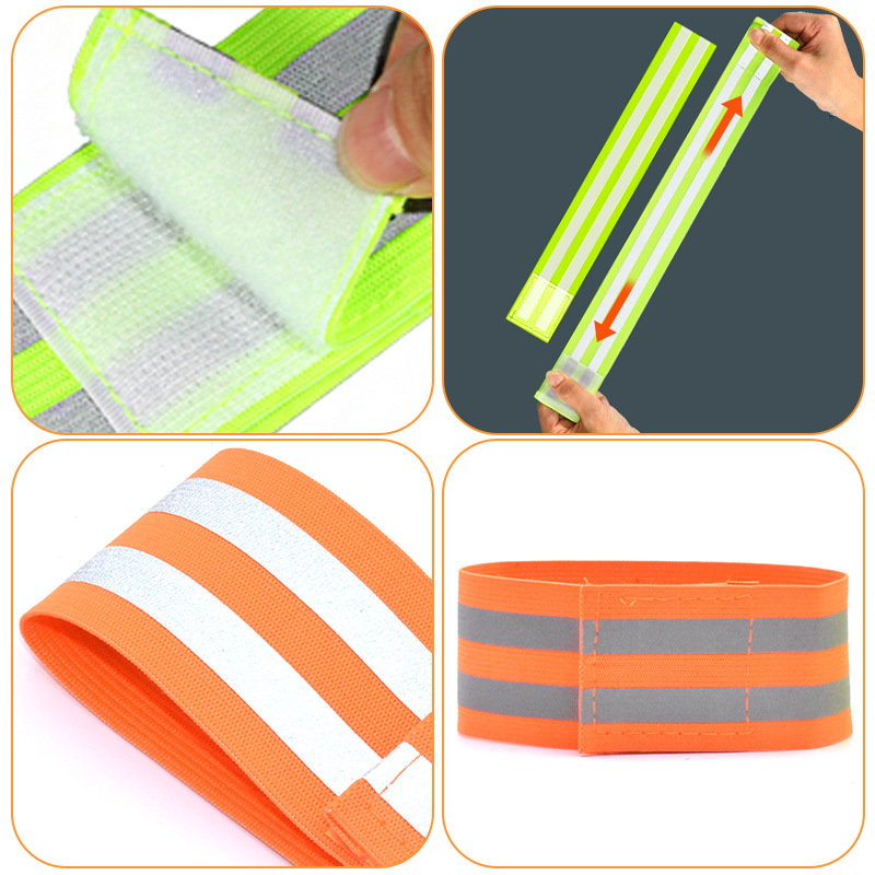 High-Reflective Leg Bands for Warning and Safety, Suitable for Cycling at Night, Leg Straps for Night Running, Reflective Wristbands, Outdoor Enthusiast Gear